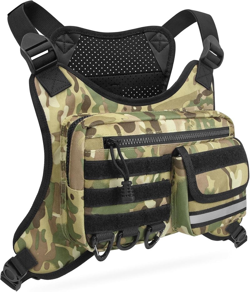 Aokelily Chest Bag for Men Women, Outdoor Sports Running Vest Bag, Chest Pack for Running, Cycling, Hiking, Workouts, Travel - Image 1